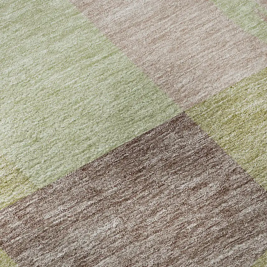 Blush Mint Green And Lilac Geometric Washable Area Rug With UV Protection Photo 9