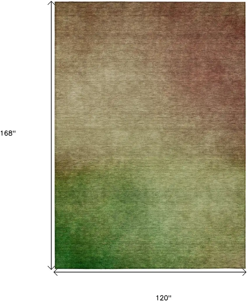 Blush Ombre Washable Non Skid Indoor Outdoor Area Rug Photo 3