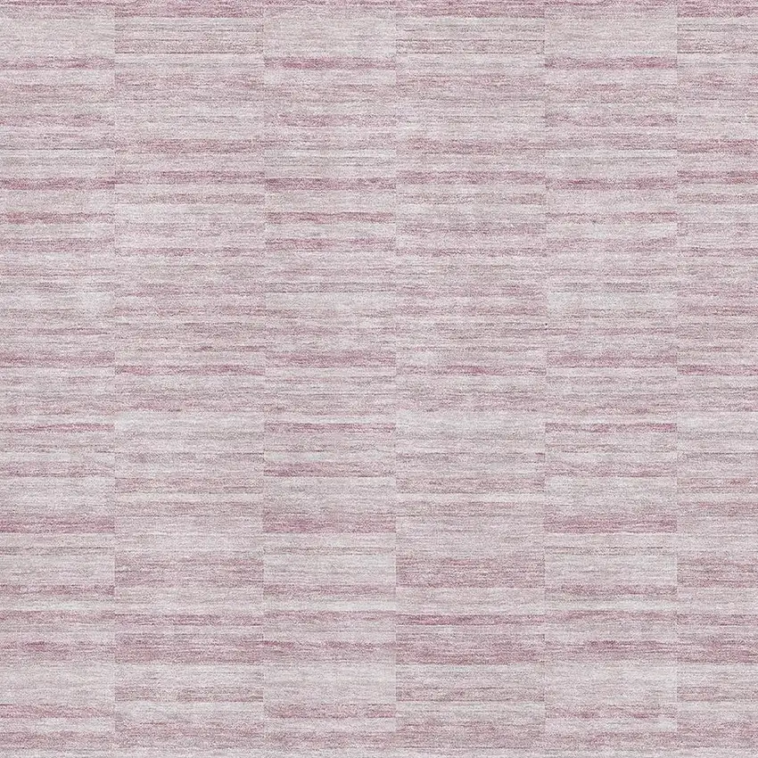 Blush Pink And Beige Striped Washable Area Rug With UV Protection Photo 3