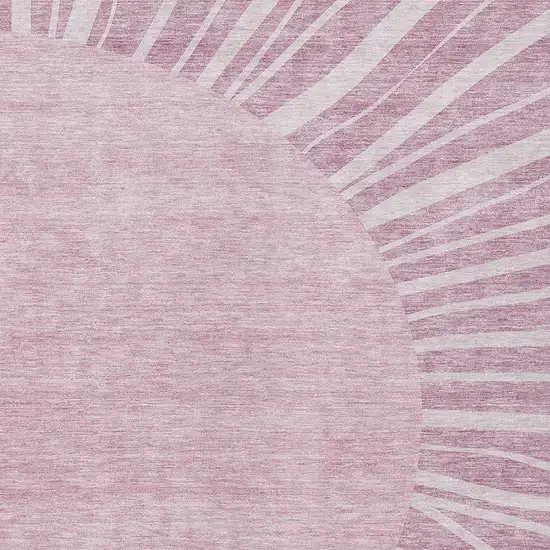 Blush Pink And Mauve Abstract Washable Indoor Outdoor Area Rug Photo 6