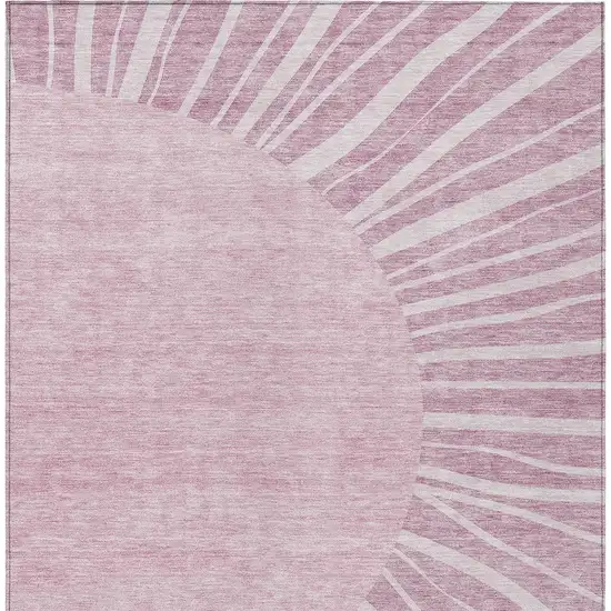 Blush Pink And Mauve Abstract Washable Indoor Outdoor Area Rug Photo 7