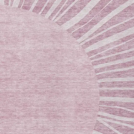 Blush Pink And Mauve Abstract Washable Indoor Outdoor Area Rug Photo 6