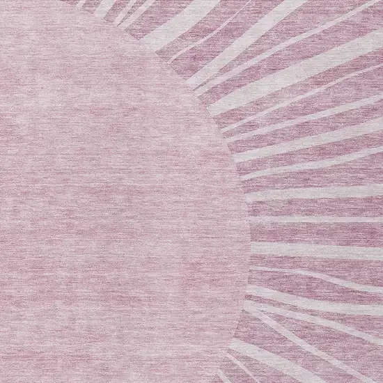 Blush Pink And Mauve Abstract Washable Indoor Outdoor Area Rug Photo 5