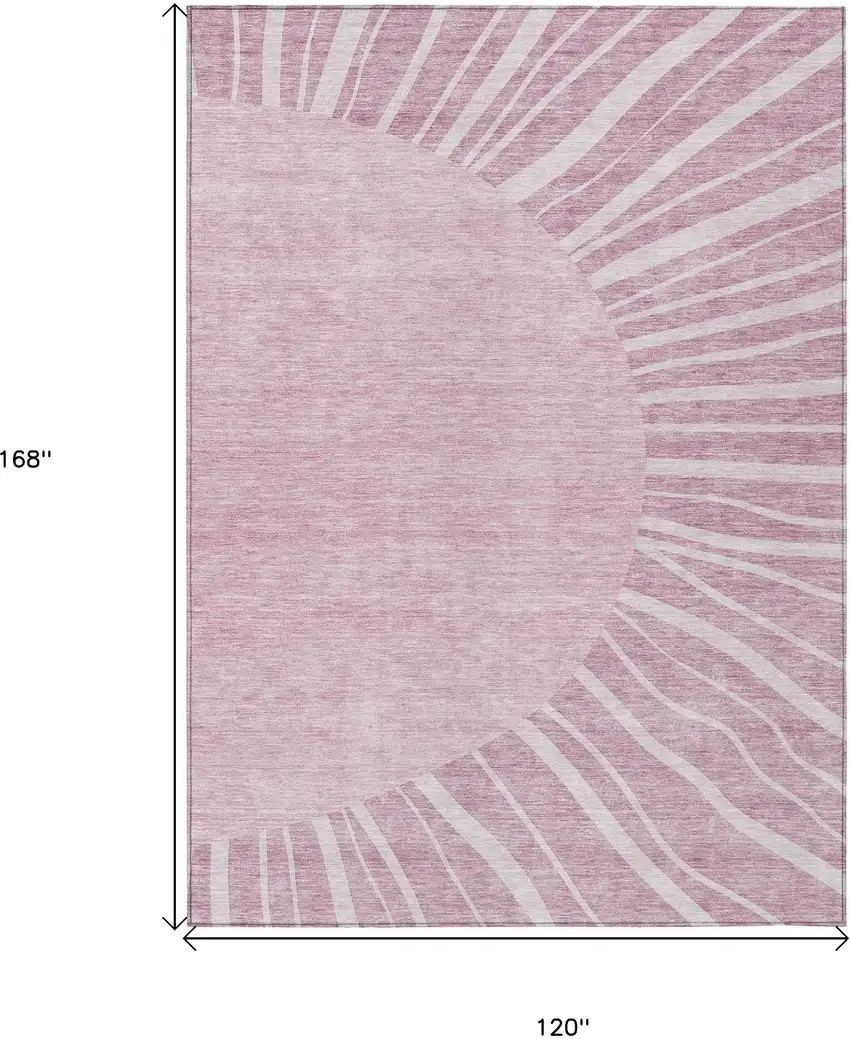 Blush Pink And Mauve Abstract Washable Indoor Outdoor Area Rug Photo 3