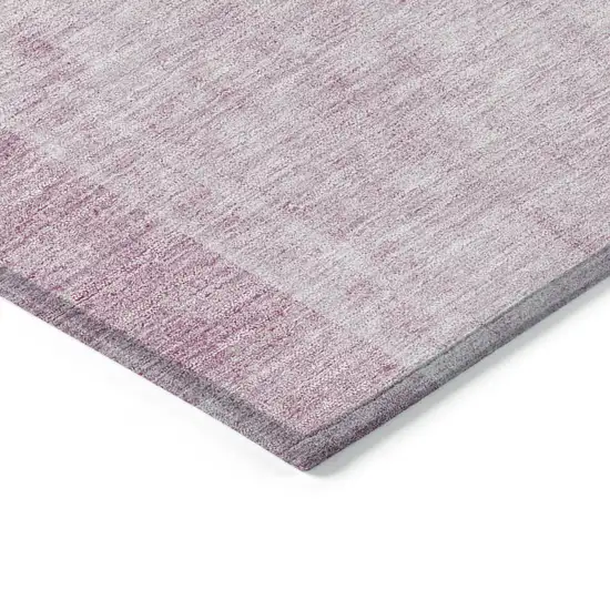 Blush Pink And Mauve Geometric Washable Indoor Outdoor Area Rug Photo 3