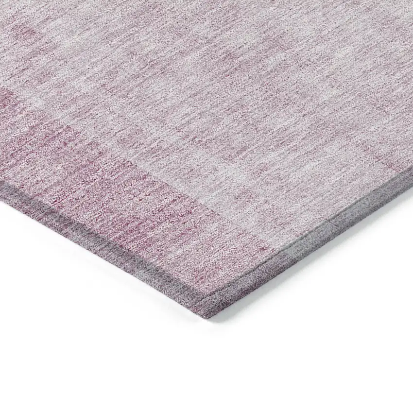 Blush Pink And Mauve Geometric Washable Indoor Outdoor Area Rug Photo 3