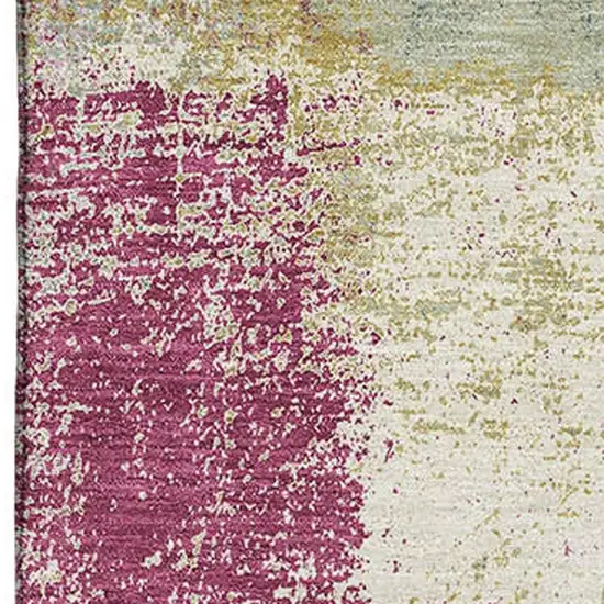 Blush Purple And Gray Abstract Washable Area Rug With UV Protection Photo 2
