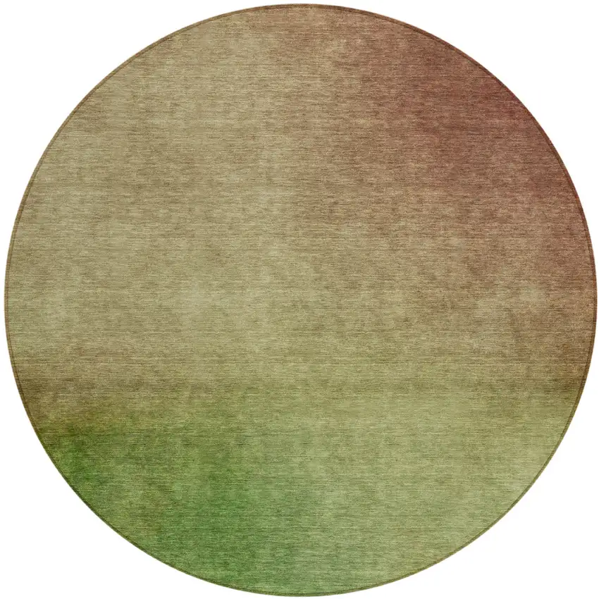 Blush Round Ombre Washable Non Skid Indoor Outdoor Area Rug Photo 2