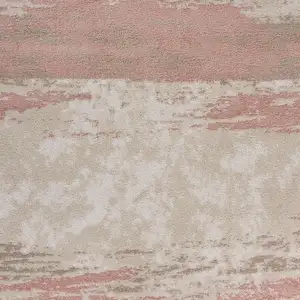 Photo of Blush and Beige Abstract Strokes Area Rug
