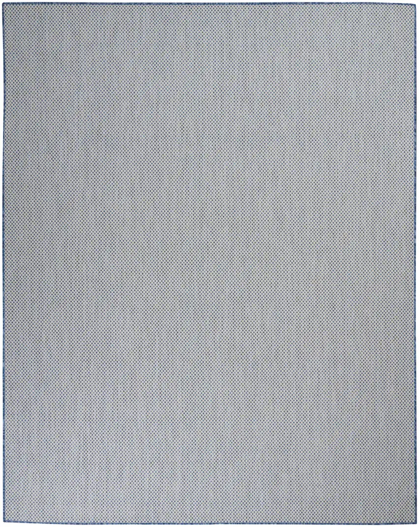 Blue and Ivory Indoor Outdoor Area Rug Photo 2