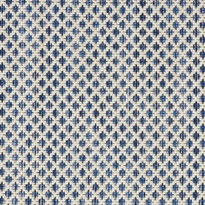 Blue and Ivory Indoor Outdoor Area Rug Photo 5
