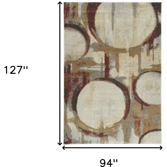 Brick Ivory and Gold Geometric Area Rug Photo 3