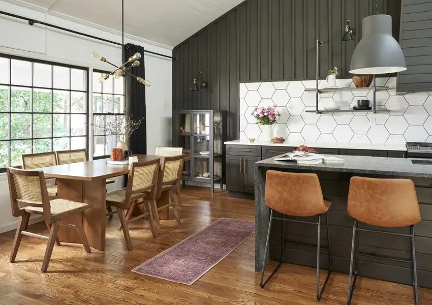 2' X 6' Brick Oriental Power Loom Distressed Washable Runner Rug Photo 4