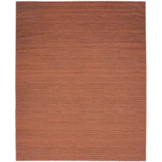 Brick Red Abstract Washable Area Rug Photo 1