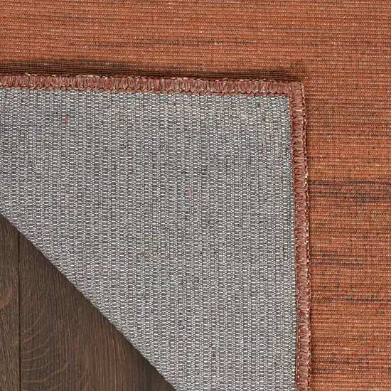 Brick Red Abstract Washable Area Rug Photo 9