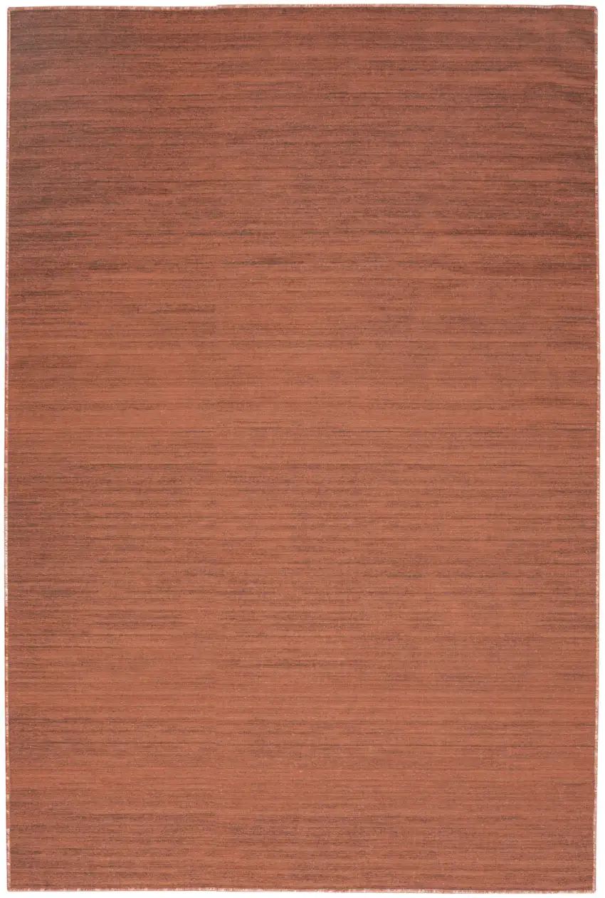 Brick Red Abstract Washable Area Rug Photo 2