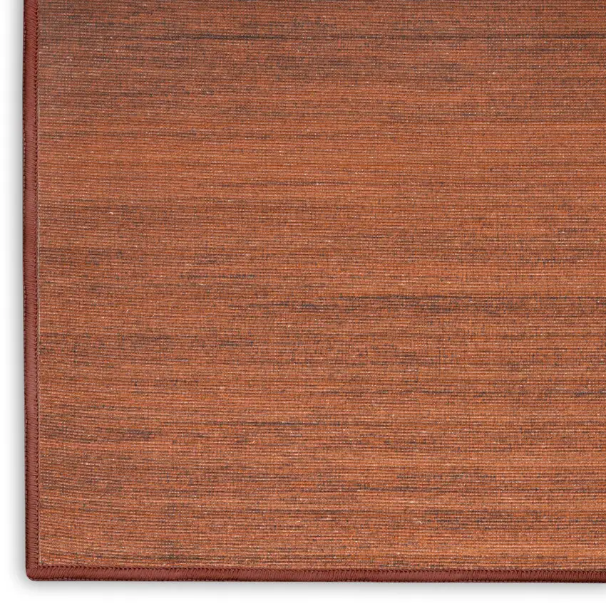 Brick Red Abstract Washable Area Rug Photo 7