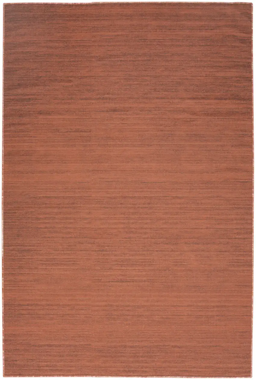 Brick Red Abstract Washable Area Rug Photo 1