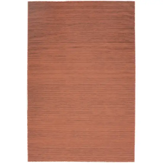 Brick Red Abstract Washable Area Rug Photo 1