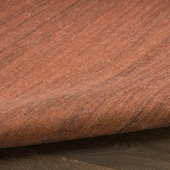 Brick Red Abstract Washable Area Rug Photo 5