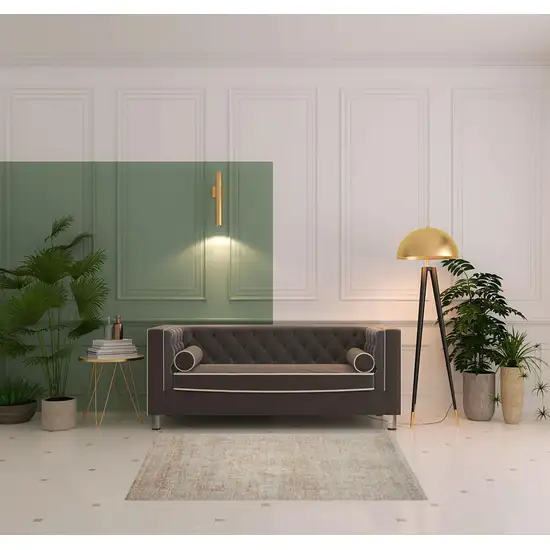 Brick Red Gray And Cream Floral Non Skid Area Rug With Fringe Photo 1