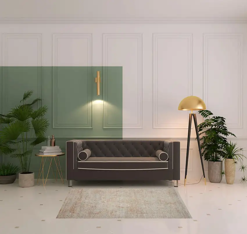 Brick Red Gray And Cream Floral Non Skid Area Rug With Fringe Photo 1