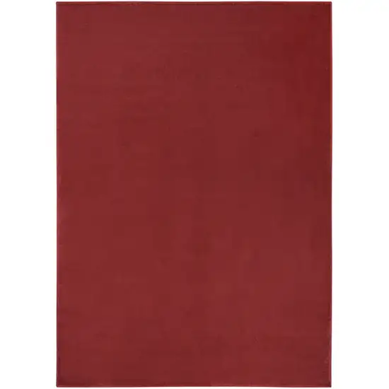 Brick Red Stain Resistant Indoor Outdoor Area Rug Photo 1
