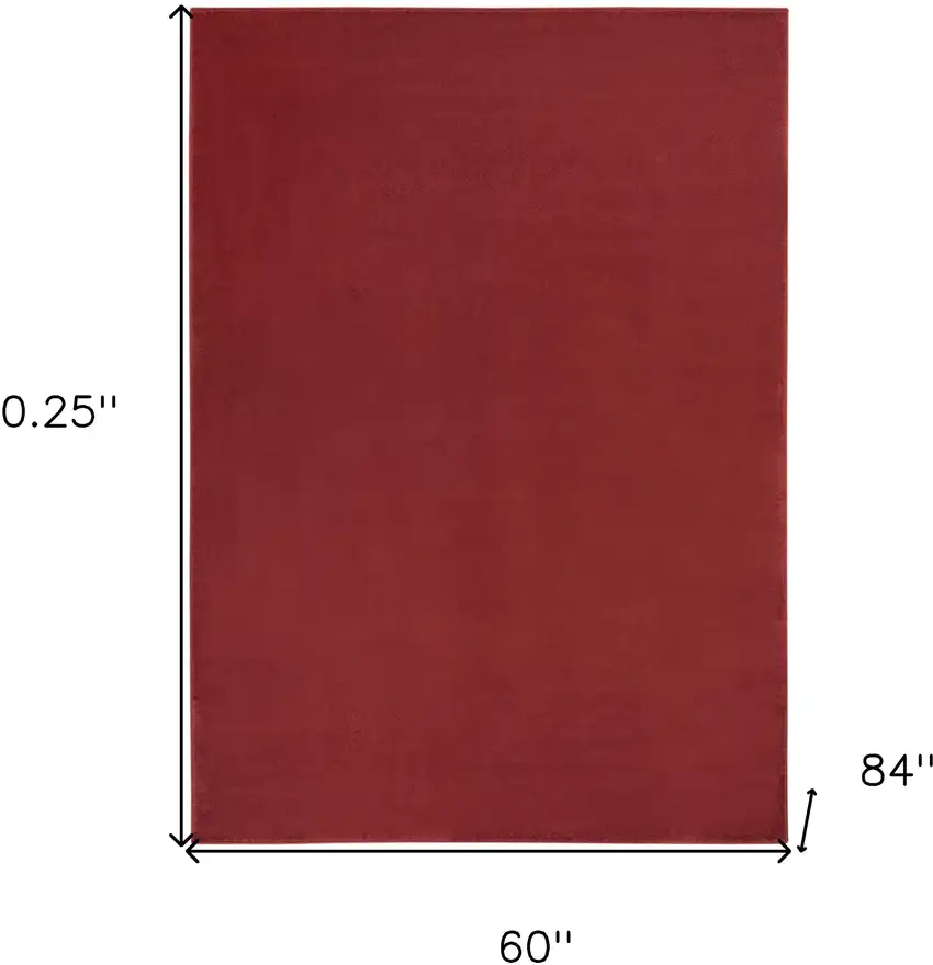 Brick Red Non Skid Indoor Outdoor Area Rug Photo 5