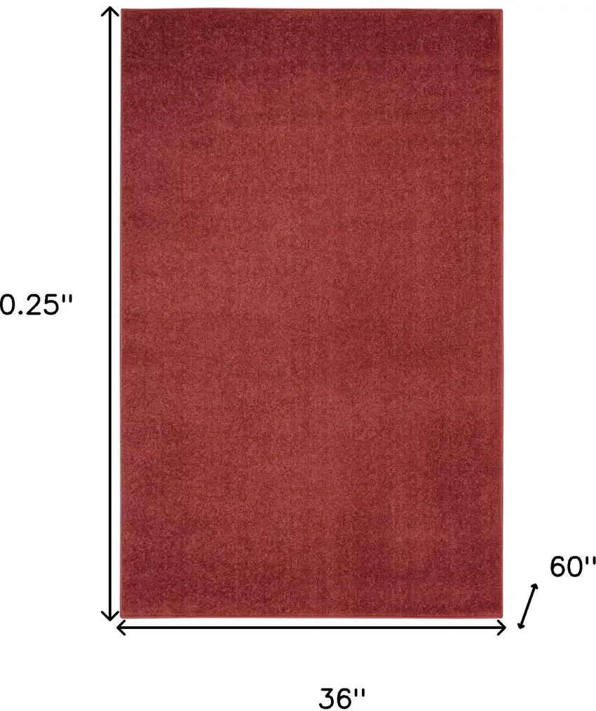 Brick Red Non Skid Indoor Outdoor Area Rug Photo 5