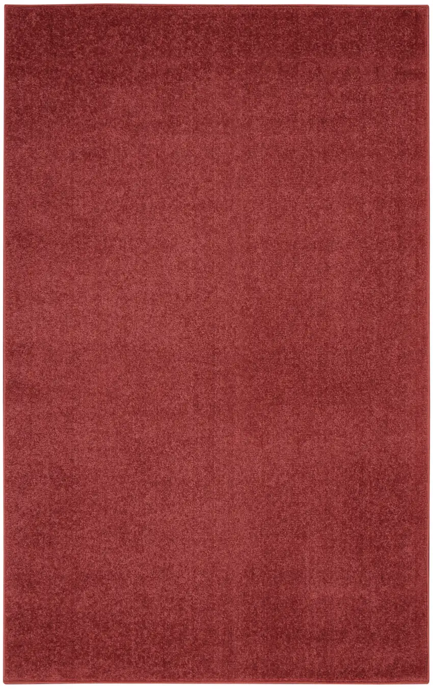 Brick Red Non Skid Indoor Outdoor Area Rug Photo 1