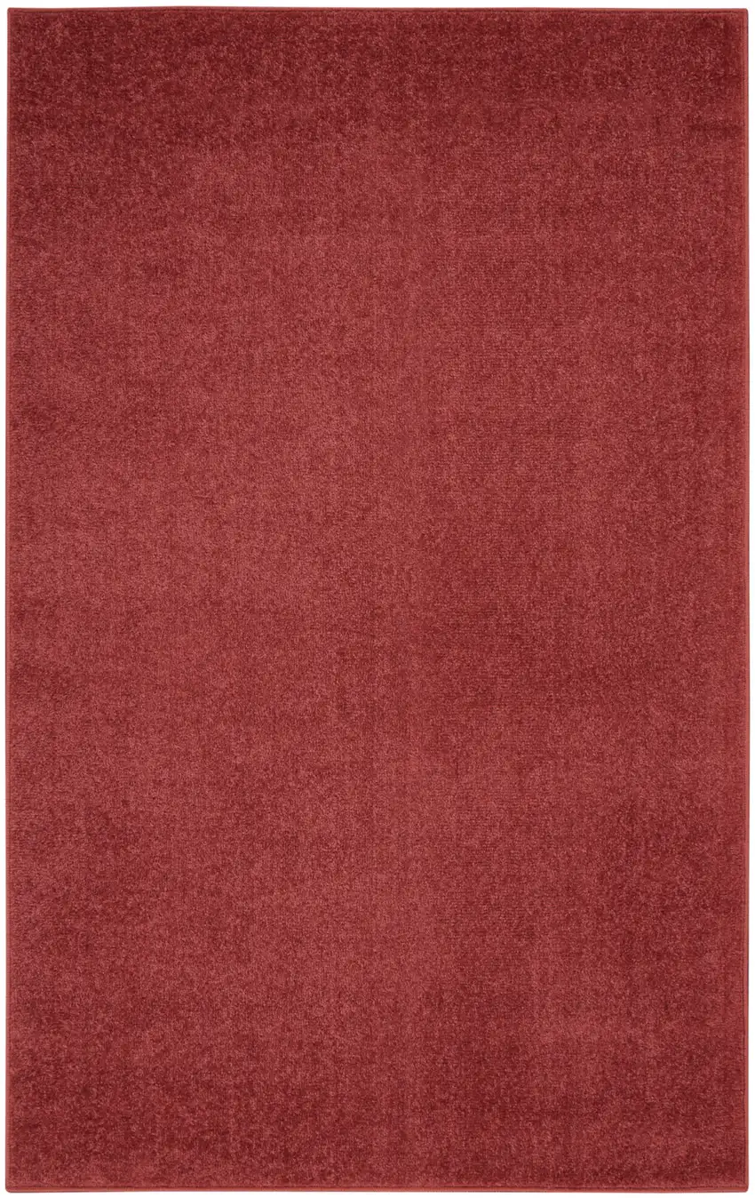 Brick Red Non Skid Indoor Outdoor Area Rug Photo 2