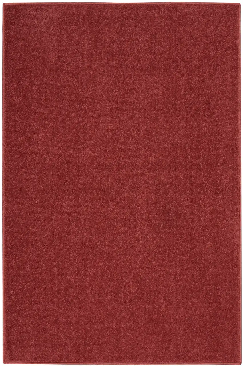 Brick Red Non Skid Indoor Outdoor Runner Rug Photo 1
