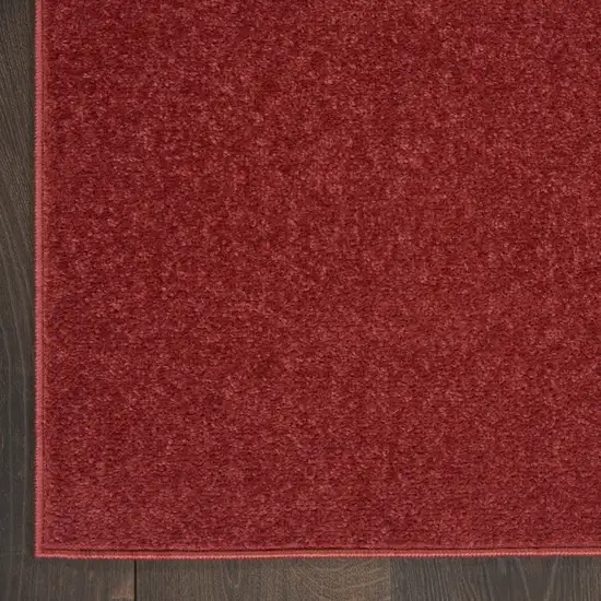 Brick Red Indoor Outdoor Runner Rug Photo 9