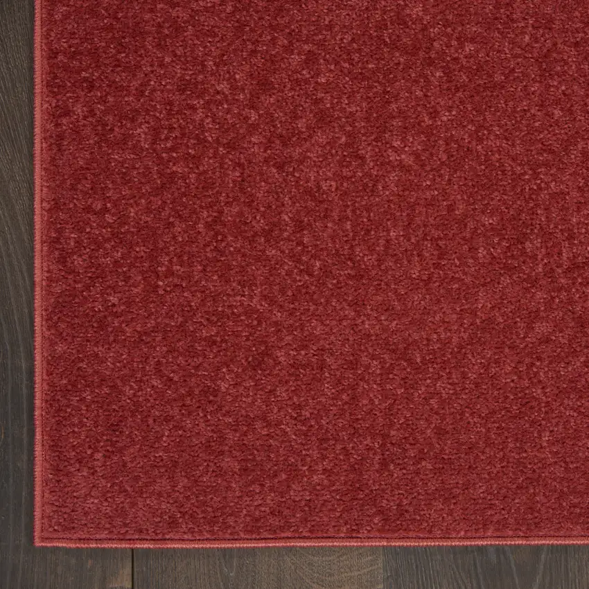 Brick Red Indoor Outdoor Runner Rug Photo 9