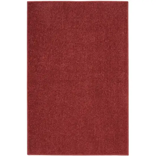 Brick Red Indoor Outdoor Runner Rug Photo 1