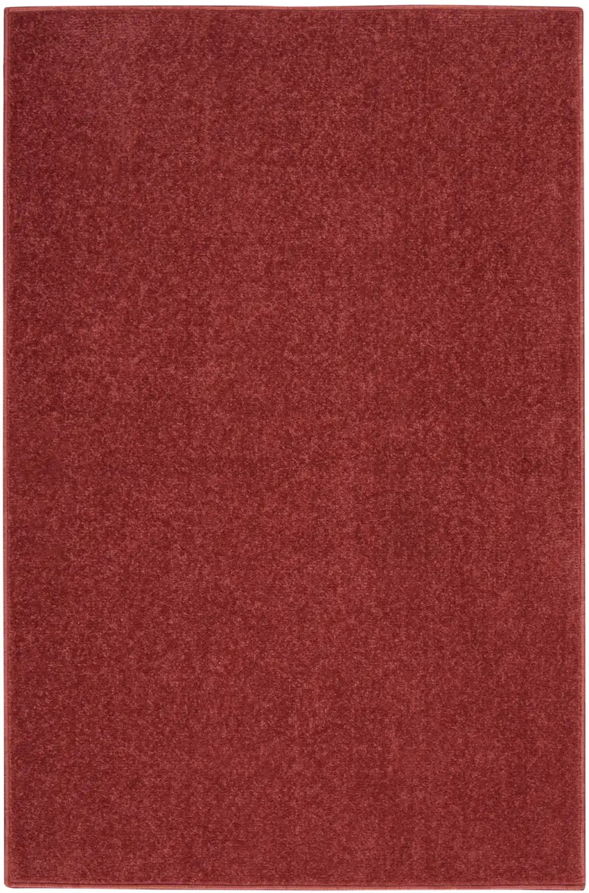 Brick Red Indoor Outdoor Runner Rug Photo 1