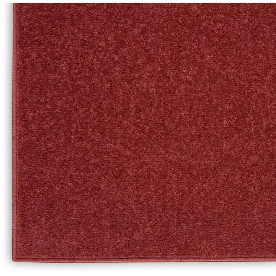 Brick Red Non Skid Indoor Outdoor Runner Rug Photo 8