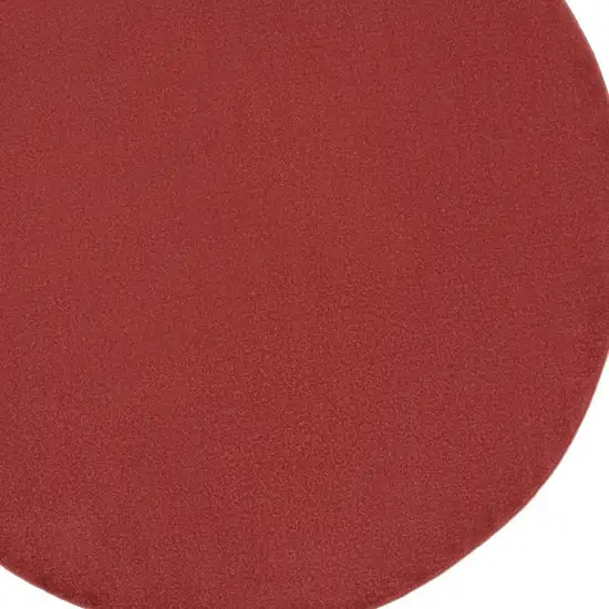 Brick Red Round Indoor Outdoor Area Rug Photo 4