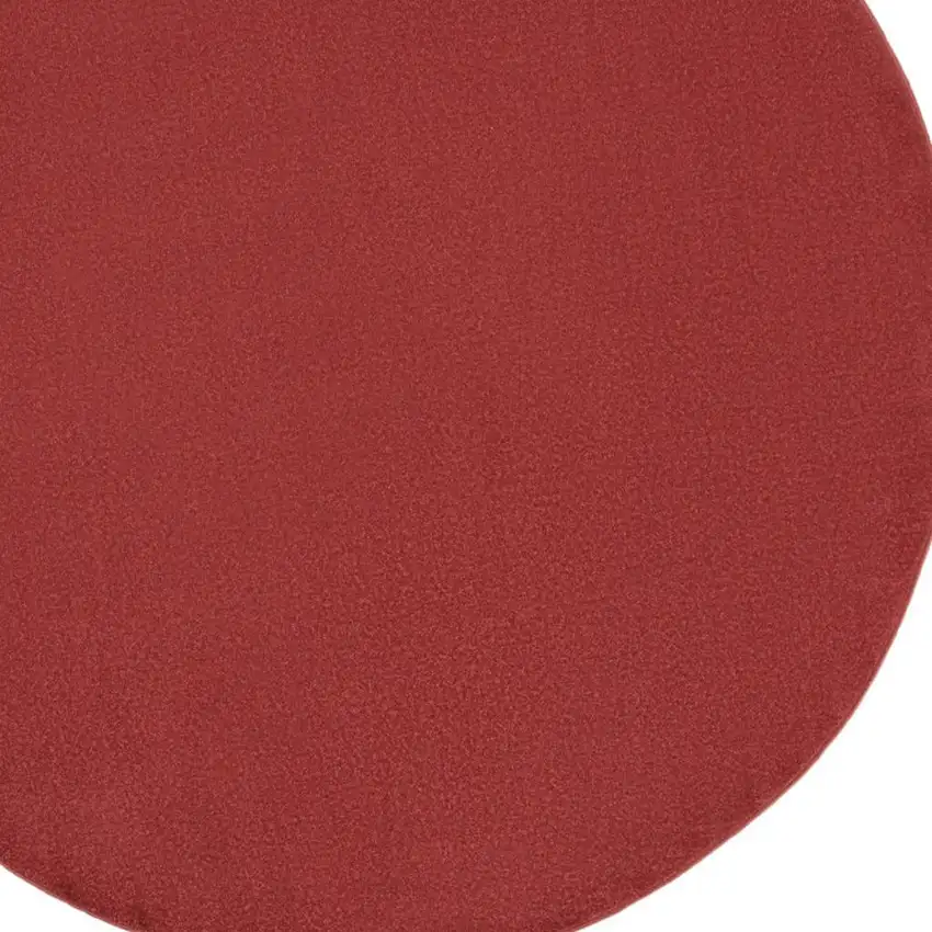 Brick Red Round Indoor Outdoor Area Rug Photo 4