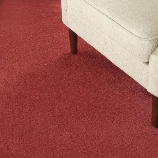 Brick Red Round Indoor Outdoor Area Rug Photo 6