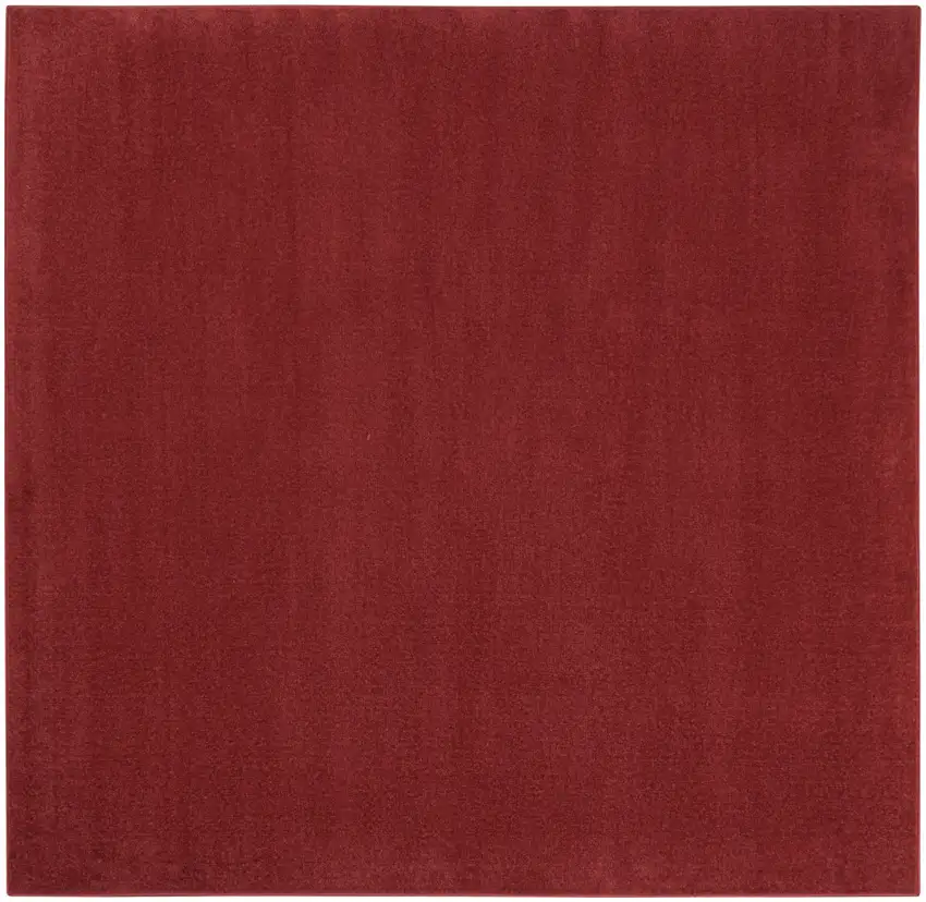 Brick Red Square Non Skid Indoor Outdoor Area Rug Photo 2