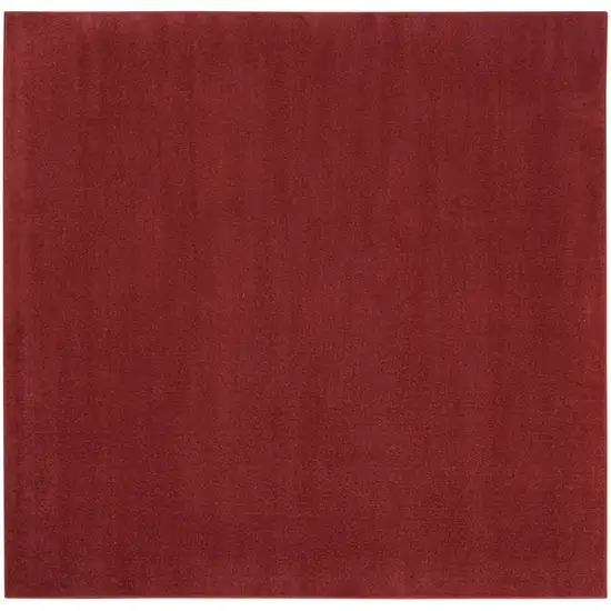 Brick Red Square Indoor Outdoor Area Rug Photo 2