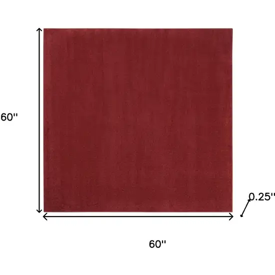 Brick Red Square Indoor Outdoor Area Rug Photo 3
