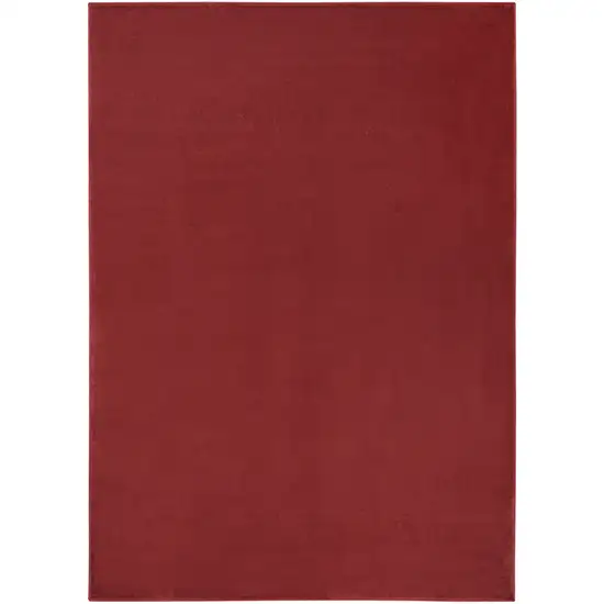 Brick Red Stain Resistant Indoor Outdoor Area Rug Photo 2