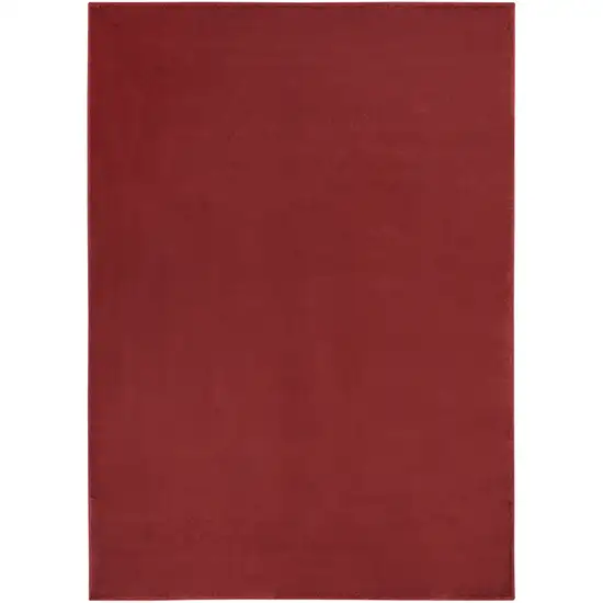 Brick Red Stain Resistant Indoor Outdoor Area Rug Photo 4