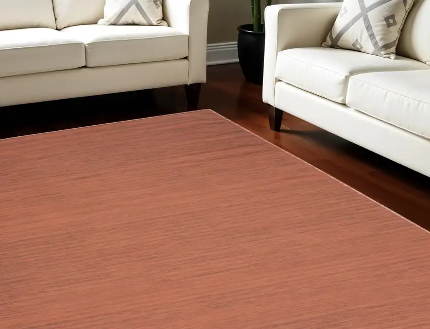 Brick Red Washable Area Rug Photo 1