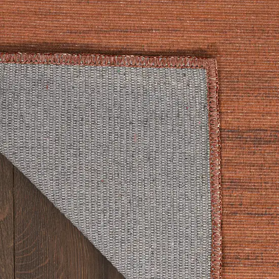 Brick Red Washable Area Rug Photo 9