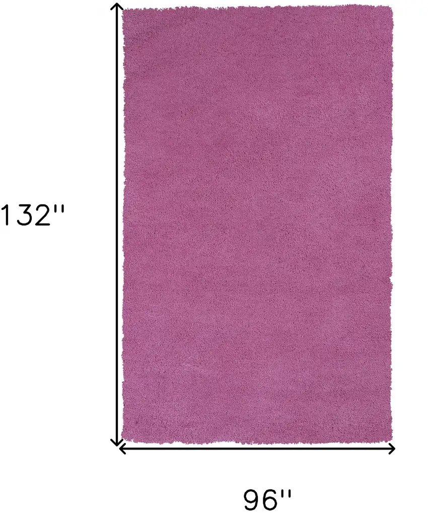Bright Hot Pink Shag Area Rug Photo 6