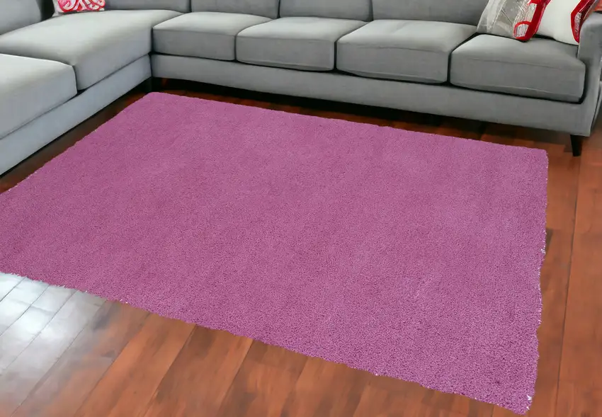 Bright Hot Pink Shag Area Rug Photo 1