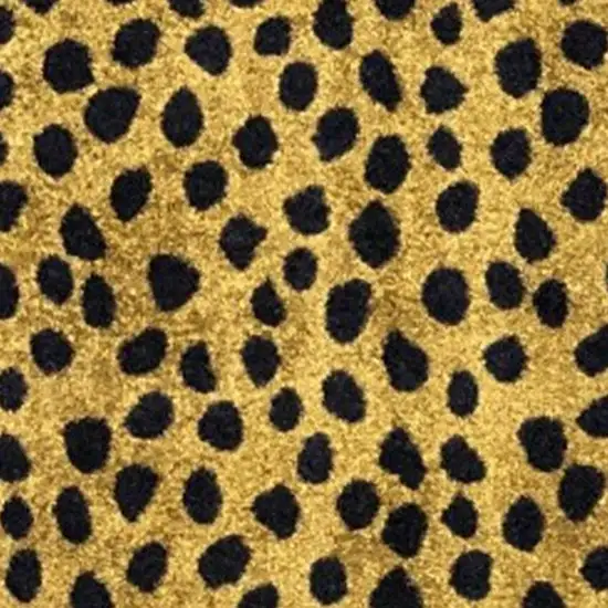 Bronze Leopard Print Washable Area Rug With UV Protection Photo 3